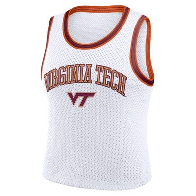 NCAA Virginia Tech Hokies Women's White Cropped Jersey - XXL