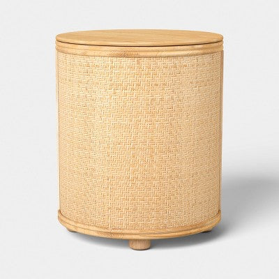 Woven Storage Side Table with Removable Top and Rattan Weave Natural - Threshold