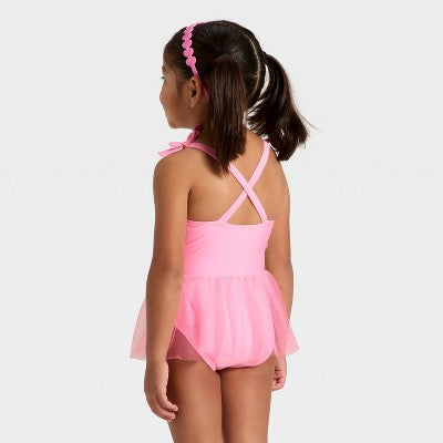 Infant Girls' Sequin Heart Tutu One Piece Swimsuit - 18M