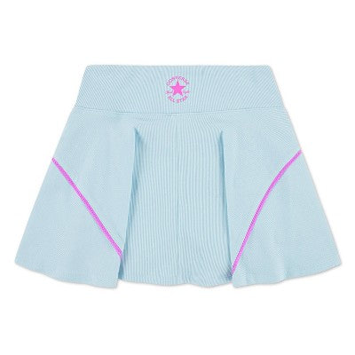 Converse Girls' Ribbed Skort - Light Blue L