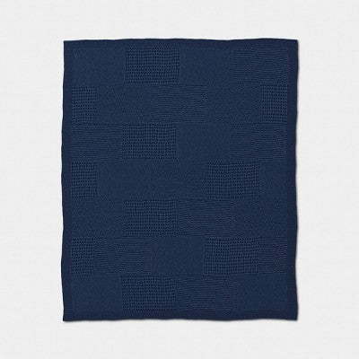 50"X 60" Washed Knitted Throw Blanket Blue - Threshold