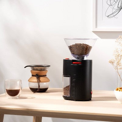 Bodum Bistro Conical Burr Electric Coffee Grinder Black: 12 Settings, Stainless Steel, BPA-Free, Coarse to Fine Grind