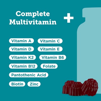 Hyland's Kids Multivitamin + Brain & Eye Health, Sugar-Free Gummies - 60ct: Mixed Berry Flavor