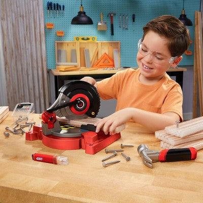Little Tikes Creative Construction Power Cuts Set with 6 Accessories: Educational Play Tools with Sound Effects