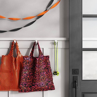 Kids' Trick or Treat Reusable Halloween Bag: Polyester, Pumpkin Theme, 16" Height - Hyde & EEK! Boutique