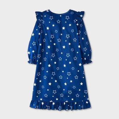 Toddler Girls' Bluey Holiday Dorm NightGown - Navy 3T