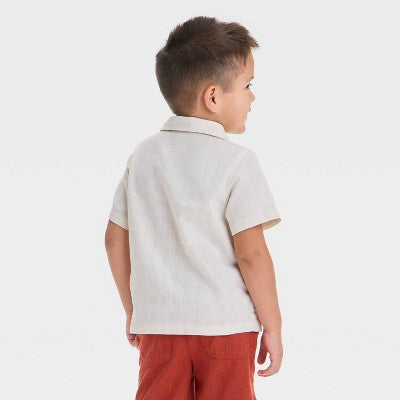 Toddler Boys' T-Shirt - Cat & Jack Cream 3T