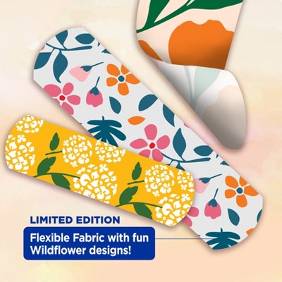 Band-Aid Brand Flexible Fabric Bandages - Wildflower - Assorted Sizes - 30 ct