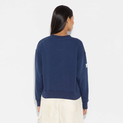 Women's Oversized Pullover Sweatshirt - Wild Fable Navy Blue XL