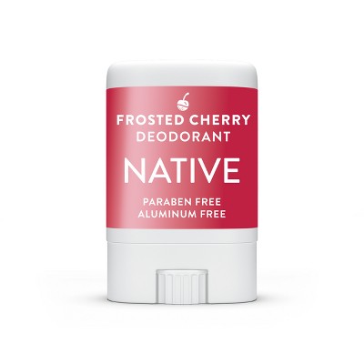 Native Holiday Limited Edition Aluminum-Free Mini Deodorant - Travel Size - Frosted Cherry - 0.35oz
