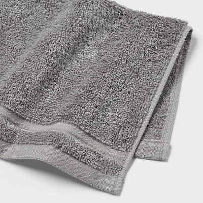 4pk Total Fresh Antimicrobial Washcloth Set Dark Gray - Threshold