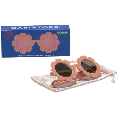 Babiators Polarized Flower - Peachy Keen Rose Gold Mirrored Lens - 0-2 Years