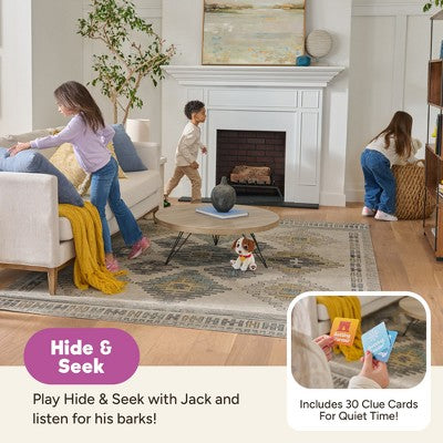 Chuckle & Roar Hide & Seek Puppy Interactive Plush Toy with Sounds - Kids Electronic Game Ages 3+