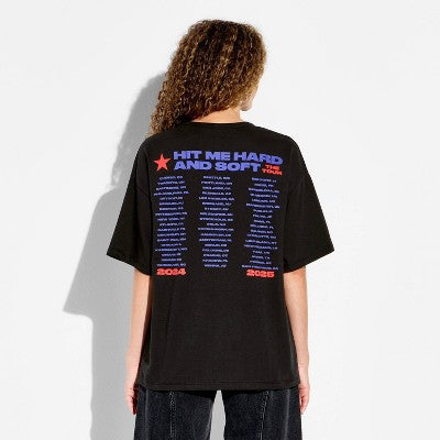 Women's Short Sleeve Billie The Tour Graphic T-Shirt - Black M