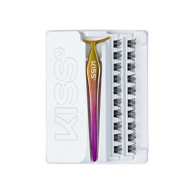 KISS imPRESS Press-On Falsies No-Glue False Eyelash Clusters Kit - Voluminous - 21ct