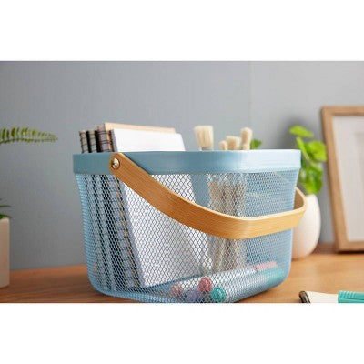 Ezy Storage Mesh Basket 2pk - Light Blue