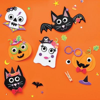 12ct Halloween Characters Foam Platter Craft Kit - Mondo Llama