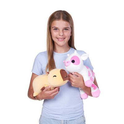 Hug-A-Lumps Capybara Weighted Plush Small Stuffed Animal: Zoo-Themed Polyester Toy