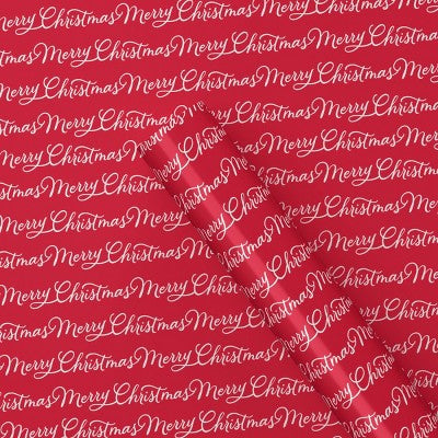 40" 220 sq ft Christmas Roll Wrap Merry Christmas on Red - Wondershop (LOCAL PICKUP ONLY)