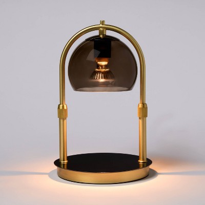 Candle Lamp Warmer Arched Gold and Black - Threshold