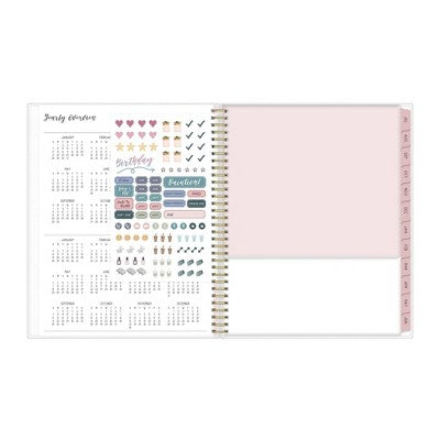 Ivory Paper Co. 2024-25 Weekly/Monthly Planner 11"x8.5" Wirebound Frosted Charley: Adult Stationery, July-June Calendar