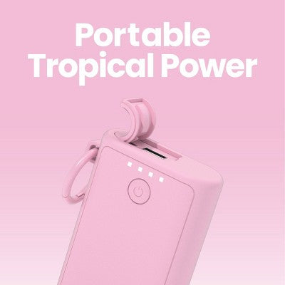 GEMS Portable Outdoor 6000mAh Power Bank - Soft Pink