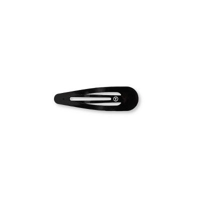 TELETIES Seamless Snap Hair Clips - Black - 6pc