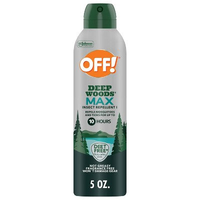 OFF! Deep Woods Max Mosquito Repellent & Tick Spray, Up to 10 Hrs of Protection & Gear Safe with Picaridin - 5oz
