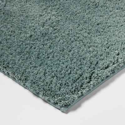 Spa Plush Contour Bath Rug Sage Green - Threshold
