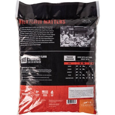 Traeger Apple Pellets 18lbs Wood (LOCAL PICKUP ONLY)