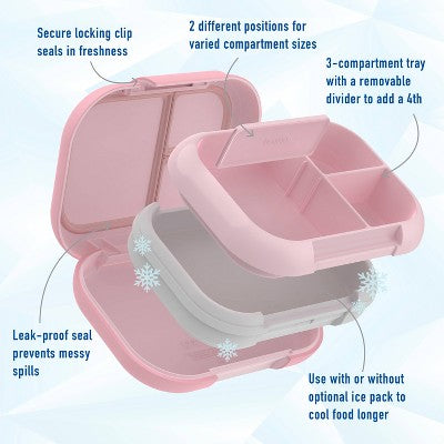 Bentgo Chill Max Leak Proof Lunch Box - Rosy and Pink Blush