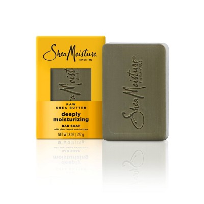SheaMoisture Bar Soap Deeply Moisturizing - Raw Shea Butter - 8oz: Paraben & Sulfate-Free, Whole Body Cleansing