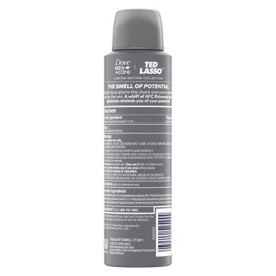 Dove Men+Care Ted Lasso Dry Spray Antiperspirant - The Smell of Potential - Citrus & Amber - 3.8oz