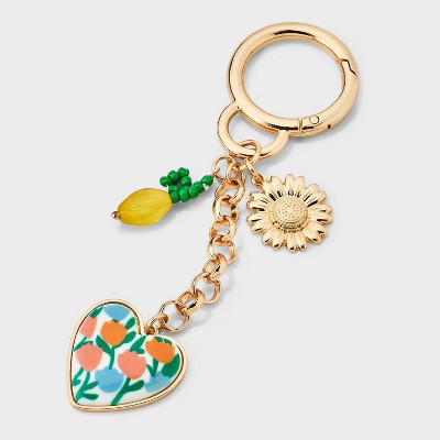 Mixed Lemon and Floral Handbag Charm - A New Day Multi