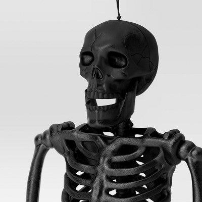 16" Halloween Jointed Skeleton Black - Hyde & EEK! Boutique: Indoor/Outdoor Decorative Prop