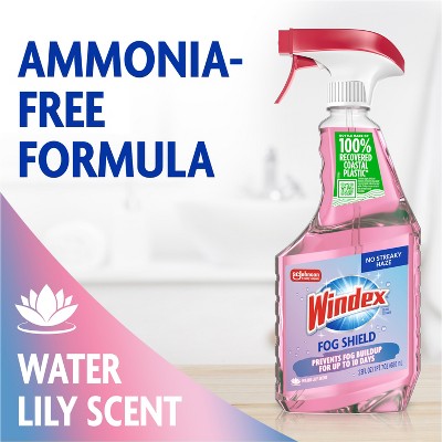 Windex Fog Shield - Anti Fog Spray and Glass Cleaner - 23 fl oz: Ammonia-Free, Liquid Form, Windows and Mirrors, Lily of the Valley Scent