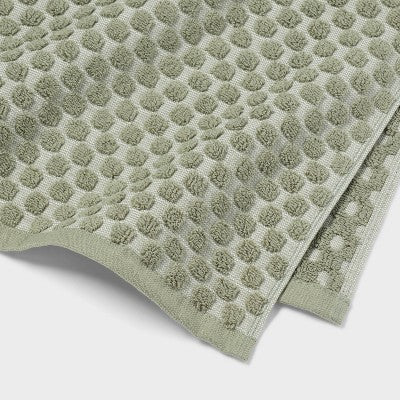 6pc Performance Plus Textured Dot Bath Towel Set Moss Green - Threshold