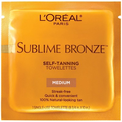 L'Oreal Paris Sublime Bronze Self-Tanning Towelettes Medium Natural Tan - 6ct