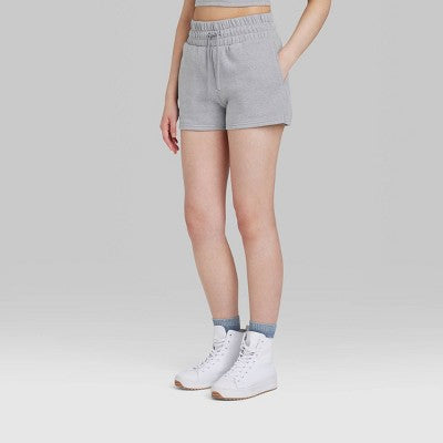 Women's Pull-On Perfect Fleece Shorts - Wild Fable Gray XXS