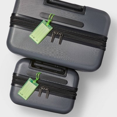 2pk Jelly Luggage Tag Lime Green - Open Story