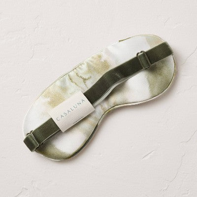Silk Eyemask Green Watercolor - Casaluna