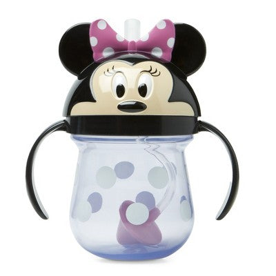 Disney 7oz Minnie Mouse Weighted Straw Trainer Cup - 9m+: BPA-Free, Silicone, Leakproof