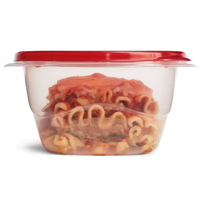 Rubbermaid 4pk 5.2c TakeAlongs Deep Square Food Storage Containers Ruby Red: Plastic Containers with Lids, Dishwasher-Safe