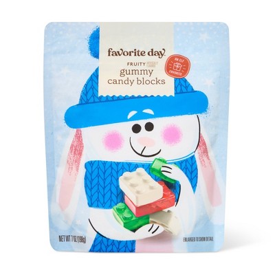 Gummy Blocks Red, Green & White Christmas Candy - 7oz - Favorite Day