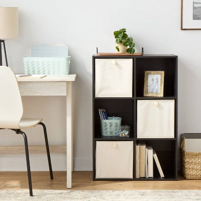 11" 6-Cube Book Shelf Black - Brightroom (LOCAL PICKUP ONLY)