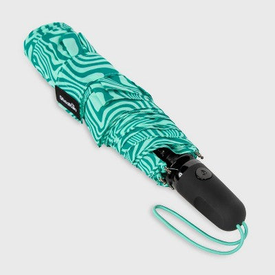 ShedRain Auto Open Auto Close Compact Umbrella - Escape: Telescoping Shaft, Abstract Pattern, 54" Span