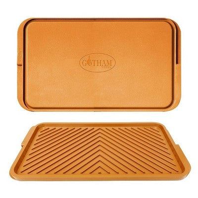 Gotham Steel Nonstick Double Grill and Griddle Reversible X-Large Pan