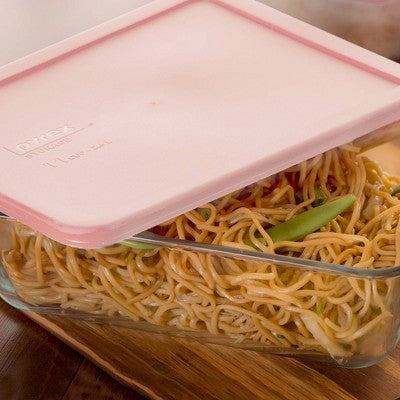 Pyrex 11c Rectangular Glass Food Storage Rosewater