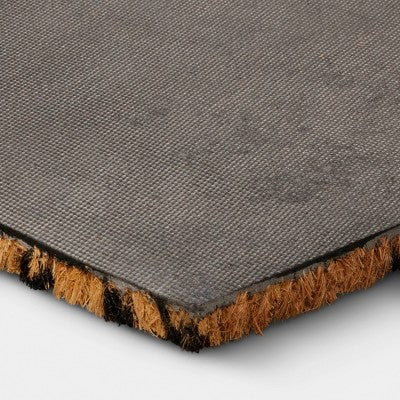 1'6"x2'6" Rectangle Outdoor Caning Flocked Outdoor Doormat Black - Threshold (LOCAL PICKUP ONLY)