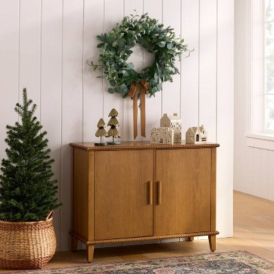26" Olive and Pine Christmas Wreath - Threshold designed with Studio McGee